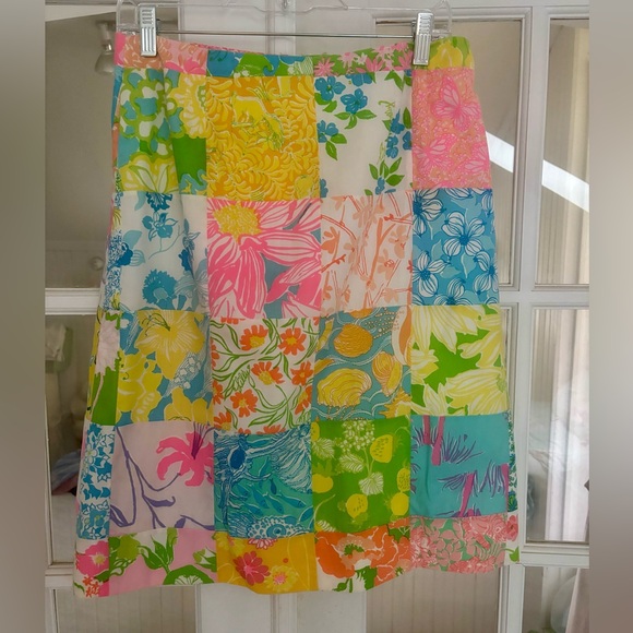 Lilly Pulitzer Dresses & Skirts - Lilly Pulitzer Floral Patchwork Skirt VINTAGE